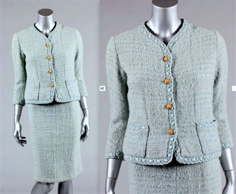 buy chanel suits online|vintage Chanel tweed suit.